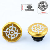 Maxbell 1 Piece Alloy Bicycle Bike Handlebar End Plugs Bar End Cap Golden A