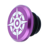 Maxbell 1 Piece Alloy Bicycle Bike Handlebar End Plugs Bar End Cap Purple A