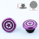 Maxbell 1 Piece Alloy Bicycle Bike Handlebar End Plugs Bar End Cap Purple B