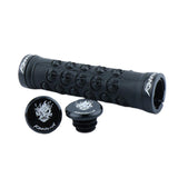 Maxbell Bike Handlebar Sleeve Rubber Bicycle Lock on Anti slip Grip Black Skull