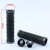 Maxbell Bike Handlebar Sleeve Rubber Bicycle Lock on Anti slip Grip Black Skull