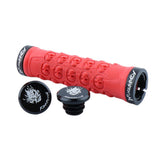 Maxbell Bike Handlebar Sleeve Rubber Bicycle Lock on Anti slip Grip Red Skull
