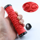 Maxbell Bike Handlebar Sleeve Rubber Bicycle Lock on Anti slip Grip Red Skull