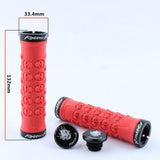 Maxbell Bike Handlebar Sleeve Rubber Bicycle Lock on Anti slip Grip Red Skull