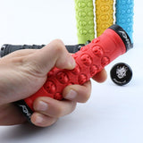 Maxbell Bike Handlebar Sleeve Rubber Bicycle Lock on Anti slip Grip Red Skull