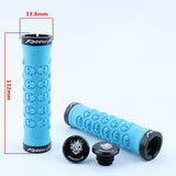 Maxbell Bike Handlebar Sleeve Rubber Bicycle Lock on Anti slip Grip Blue Skull