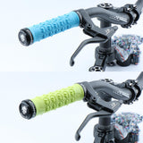 Maxbell Bike Handlebar Sleeve Rubber Bicycle Lock on Anti slip Grip Blue Skull