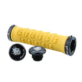 Maxbell Bike Handlebar Sleeve Rubber Bicycle Lock on Anti slip Grip Yellow Skull