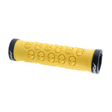 Maxbell Bike Handlebar Sleeve Rubber Bicycle Lock on Anti slip Grip Yellow Skull