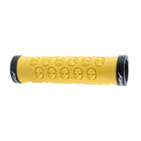 Maxbell Bike Handlebar Sleeve Rubber Bicycle Lock on Anti slip Grip Yellow Skull