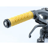 Maxbell Bike Handlebar Sleeve Rubber Bicycle Lock on Anti slip Grip Yellow Skull