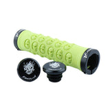 Maxbell Bike Handlebar Sleeve Rubber Bicycle Lock on Anti slip Grip Green Skull