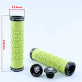Maxbell Bike Handlebar Sleeve Rubber Bicycle Lock on Anti slip Grip Green Skull