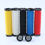 Maxbell Bike Handlebar Sleeve Rubber Bicycle Lock on Anti slip Grip Black Lattice
