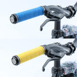 Maxbell Bike Handlebar Sleeve Rubber Bicycle Lock on Anti slip Grip Yellow Lattice