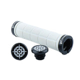 Maxbell Bike Handlebar Sleeve Rubber Bicycle Lock on Anti slip Grip White Lattice