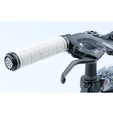 Maxbell Bike Handlebar Sleeve Rubber Bicycle Lock on Anti slip Grip White Lattice