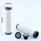 Maxbell Bike Handlebar Sleeve Rubber Bicycle Lock on Anti slip Grip White Lattice