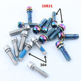 Maxbell 6 Pieces Bicycle Stem Bolts Ultralight Road Mountain Bike Screw 22.7x4.85mm