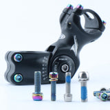 Maxbell 6 Pieces Bicycle Stem Bolts Ultralight Road Mountain Bike Screw 22.7x4.85mm