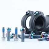 Maxbell 6 Pieces Bicycle Stem Bolts Ultralight Road Mountain Bike Screw 22.7x4.85mm