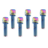 Maxbell 6 Pieces Bicycle Stem Bolts Ultralight Road Mountain Bike Screw 22.7x4.85mm