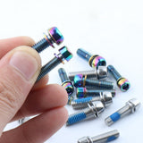 Maxbell 6 Pieces Bicycle Stem Bolts Ultralight Road Mountain Bike Screw 24.7x4.85mm