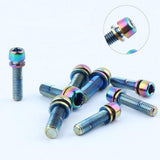 Maxbell 6 Pieces Bicycle Stem Bolts Ultralight Road Mountain Bike Screw 24.7x4.85mm