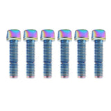 Maxbell 6 Pieces Bicycle Stem Bolts Ultralight Road Mountain Bike Screw 24.7x4.85mm