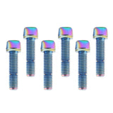 Maxbell 6 Pieces Bicycle Stem Bolts Ultralight Road Mountain Bike Screw 24.7x4.85mm