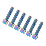 Maxbell 6 Pieces Bicycle Stem Bolts Ultralight Road Mountain Bike Screw 24.7x4.85mm