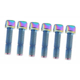 Maxbell 6 Pieces Bicycle Stem Bolts Ultralight Road Mountain Bike Screw 24.7x4.85mm