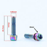Maxbell 6 Pieces Bicycle Stem Bolts Ultralight Road Mountain Bike Screw 26.7x4.85mm