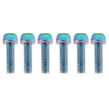 Maxbell 6 Pieces Bicycle Stem Bolts Ultralight Road Mountain Bike Screw 25x5.88mm