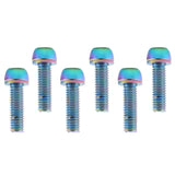 Maxbell 6 Pieces Bicycle Stem Bolts Ultralight Road Mountain Bike Screw 25x5.88mm