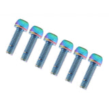 Maxbell 6 Pieces Bicycle Stem Bolts Ultralight Road Mountain Bike Screw 25x5.88mm