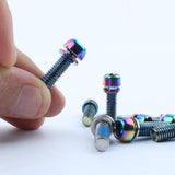 Maxbell 6 Pieces Bicycle Stem Bolts Ultralight Road Mountain Bike Screw 25x5.88mm