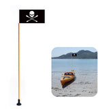 Maxbell Boat Safety Skull Flag Kayak Rail Mount Base Flag Pole Signal Safety Gear