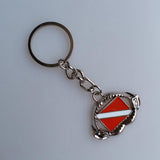 Maxbell Zinc Alloy Diving Flag Key Chain Holder Keyring Keychain Pedant Shark Mouth