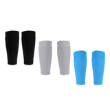 Maxbell Calf Compression Socks Leg Sleeve Running Sport Support Stockings L Black