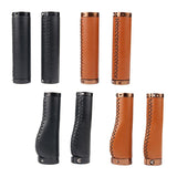 Maxbell 1 Pair PU Leather Bicycle Handlebar Grips Scooter Handlebar Overgrip Black