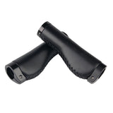 Maxbell 1 Pair PU Leather Bicycle Handlebar Grips Scooter Handlebar Overgrip Black