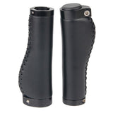 Maxbell 1 Pair PU Leather Bicycle Handlebar Grips Scooter Handlebar Overgrip Black