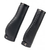 Maxbell 1 Pair PU Leather Bicycle Handlebar Grips Scooter Handlebar Overgrip Black