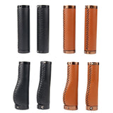 Maxbell 1 Pair PU Leather Bicycle Handlebar Grips Scooter Handlebar Overgrip Black