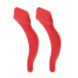 Max Kids Eyeglasses Ear Hooks Grip Anti-slip Holder & Silicone Lanyard Red