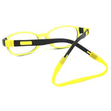 Max Kids Eyeglasses Ear Hooks Grip Anti-slip Holder & Silicone Lanyard Red