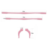 Max Kids Eyeglasses Ear Hooks Grip Anti-slip Holder & Silicone Lanyard Red