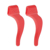 Max Kids Eyeglasses Ear Hooks Grip Anti-slip Holder & Silicone Lanyard Red