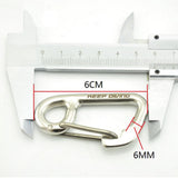 Max Stainless Steel Snap Spring Buckle Hook BCD Finger Spool Dive Safety Clip